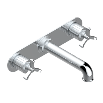 Внешняя часть смесителя THG Hamptons встраиваемого в стену для раковины на три отверстия с изливом ГОЛИАФ G4R-40GB/P