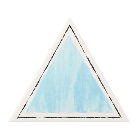 Керамическая плитка Petracers Triangolo Cornice Azzurro Su Bianco 17x17