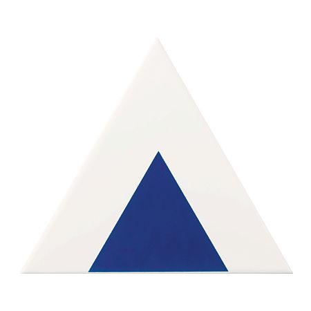 Керамическая плитка Petracers Triangolo Pallino Blu Su Bianco 17x17