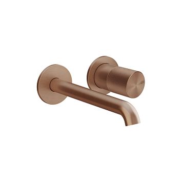 Gessi Habito Diamantato Смеситель для раковины настенный встраиваемый, однорычажный, Copper Brushed PVD