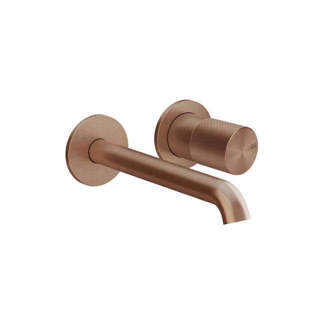 Gessi Habito Diamantato Смеситель для раковины настенный встраиваемый, однорычажный, Copper Brushed PVD