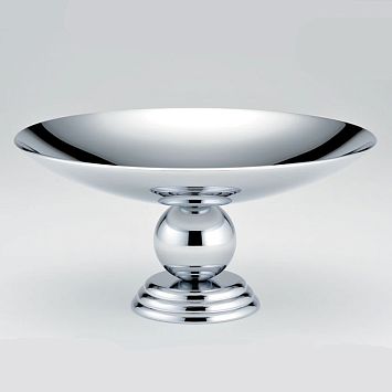 THG Marquise porcelaine blanche Мыльница металлическая, ø15см., настольная, цвет: хром/платина/белый фарфор