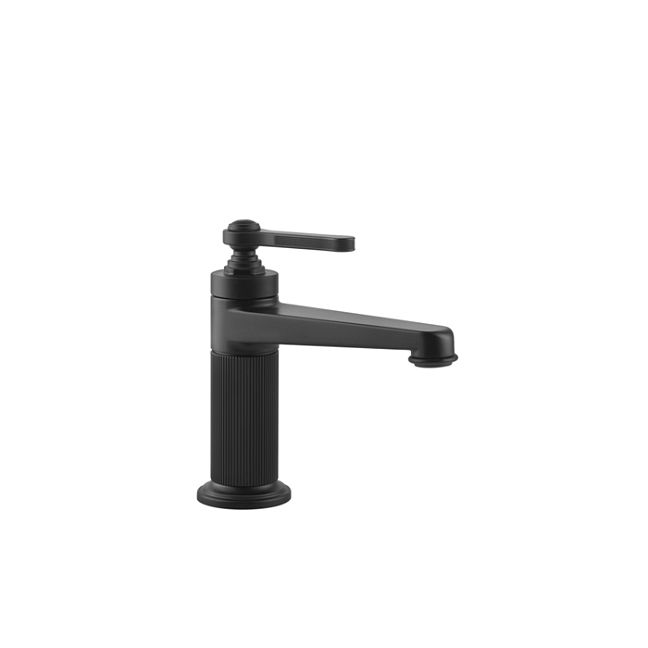 Gessi Venti20 Смеситель для раковины на 1 отверстие, однорычажный, в комплекте с донным клапаном, черный матовый