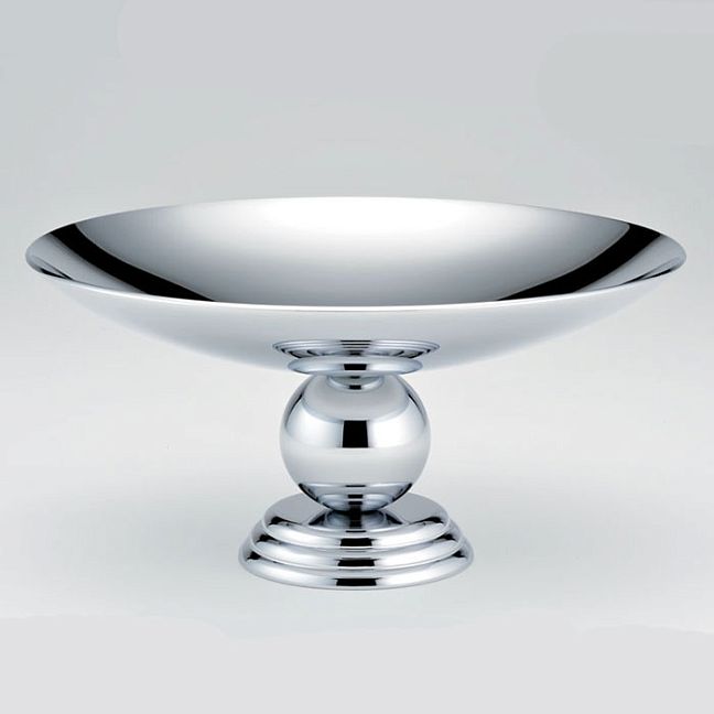 THG Marquise porcelaine blanche Мыльница металлическая, ø15см., настольная, цвет: хром/платина/белый фарфор