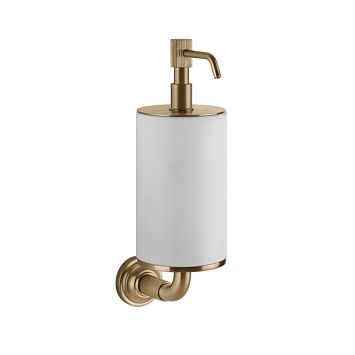 Gessi Venti20 Дозатор для жидкого мыла подвесной, белый, фурнитура Warm Bronze Br. PVD
