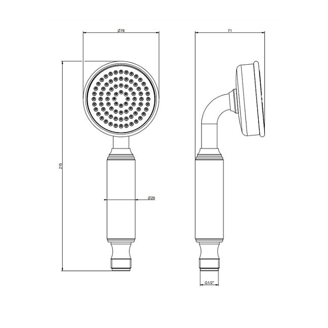 Gessi Venti20 Ручной душ, Warm Bronze Br. PVD