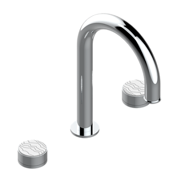 Смеситель для ванны  THG Yoko Ice на 3 отверстия устанавливаемый на борту - излив СУПЕР ГОЛИАФ