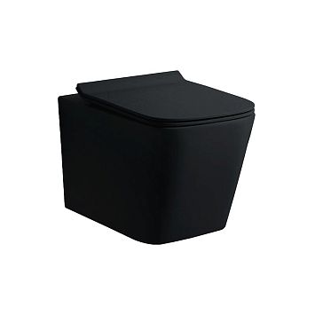 Nemo 883-2YB Унитаз подвесной черный матовый Tornado 520X360x360, Tornado смыв, сиденье Soft close