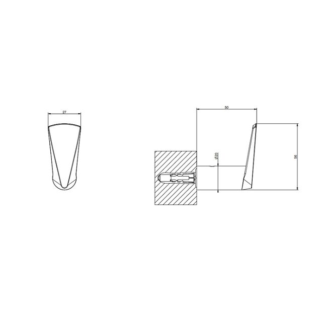 Gessi Ventaglio Accessories Крючок настенный, Copper Brushed PVD