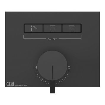 Gessi Hi-Fi Смеситель для душа, с включением до 3 источников одновременно (внешняя часть), Black XL
