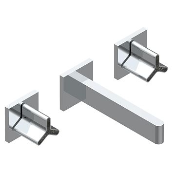 THG ICON-X CARBONE GOLD Смеситель для раковины, настенный, цвет: хром