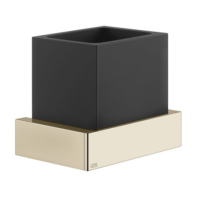 Gessi Rettangolo Стакан настенный черный, Warm Bronze Br PVD