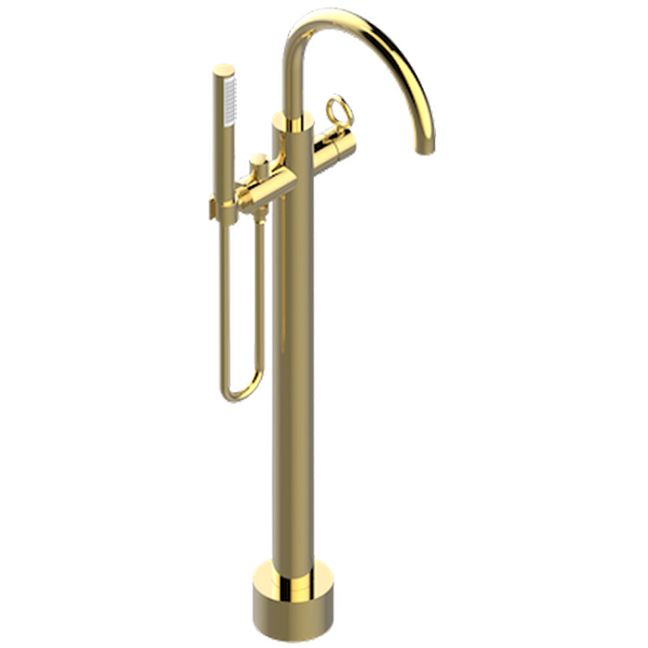 THG Collection O Смеситель для ванны, напольный, с ручным душем, цвет: Soft matt gold