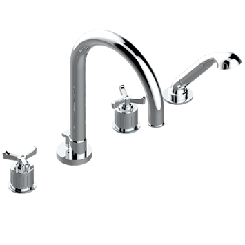 Смеситель для ванны  THG Hamptons на 4 отв. с высоким изливом СУПЕР ГОЛИАФ