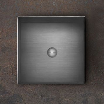 Gessi 316 Раковина 400x400 мм., для установки на столешницу, без перелива, нержавеющая сталь, Steel Brushed