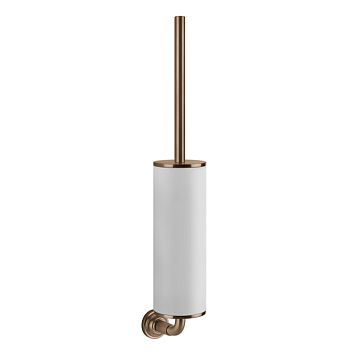 Gessi Venti20 Ершик для унитаза подвесной, белый, фурнитура Copper Brushed PVD