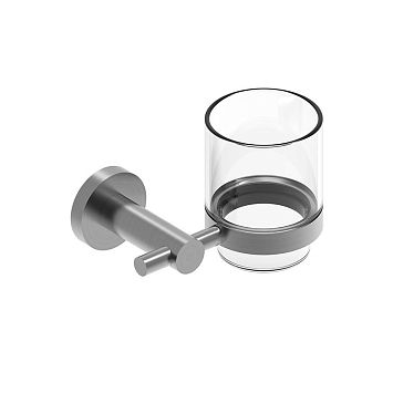 Nemo NM-01021BGM Стакан настенный, BRUSH GUN METAL
