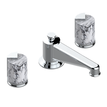 Смеситель для раковины THG Le 9 Howlite на три отверстия устанавливаемый на борту с донным клапаном