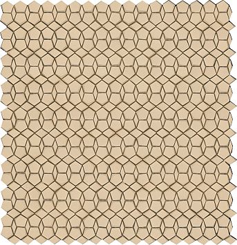 Микромозаика  Sergio Savino Pentagoni 30х30.8см, настенная, цвет: Travertino
