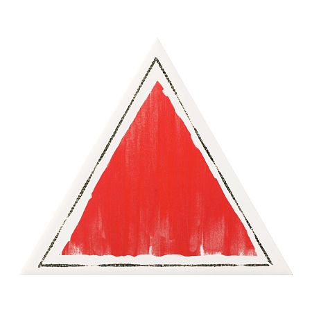 Керамическая плитка Petracers Triangolo Cornice Rosso Su Bianco 17x17