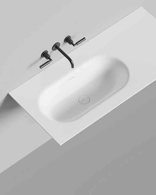 Раковина столешница Onda FLOW OVAL 72