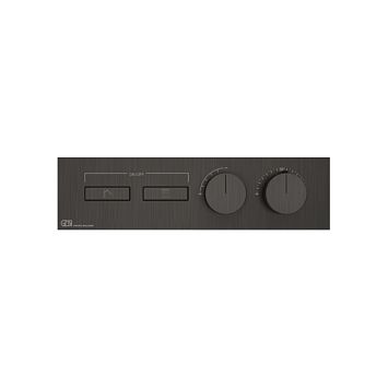 Gessi Hi-Fi Термостат для душа, с включением до 2 источников одновременно (внешняя часть), Black Metal Brushed PVD