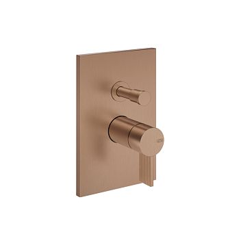 Gessi Inverso Rigato Внешняя часть настенного смесителя на 2 выхода с перекл ванна/душ, Copper Brushed PVD
