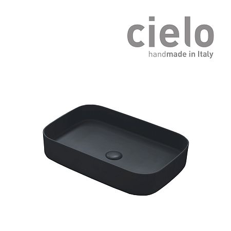 Cielo Shui Comfort Раковина для установки на столешницу 60х40xh12,5см, цвет Basalto (темно-серый)