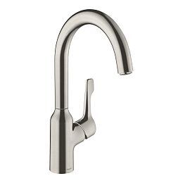 Hansgrohe Focus M43 Кухонный смеситель однорычажный, 220, Eco, 1jet сталь 71812800 купить в Москве: интернет-магазин StudioArdo