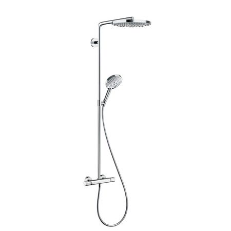Душевая система Hansgrohe Raindance Select S Showerpipe: верх.душ 240 2jet, ручн.душ, шланг, термостат, цвет: белый/хром