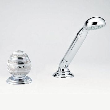 THG Marquise porcelaine blanche Ручной душ на борт ванны, 2 отв., цвет: хром/платина/белый фарфор