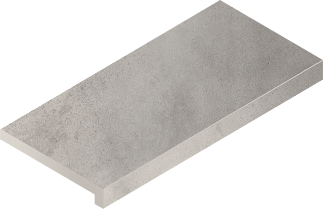 Italon Керамогранитная ступень Millennium X2 Scalino Ang. DX Silver 33x60 Nat