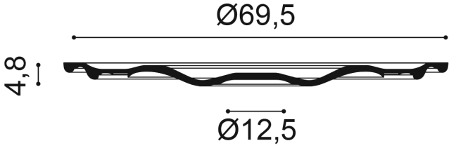 Декоративный элемент Orac Décor R52 пуротач 69,5 x 69,5 x 4,8