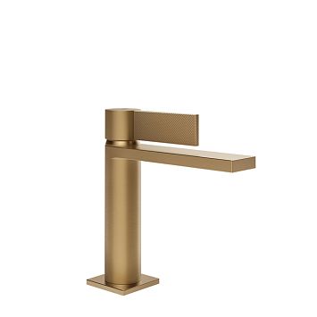 Gessi Inverso Diamantato Смеситель для раковины с донным клапаном Stop Go и соединительными шлангами, Warm Bronze Br PVD