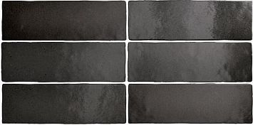 Керамическая плитка Equipe Magma Black Coal Matt 6,5x20