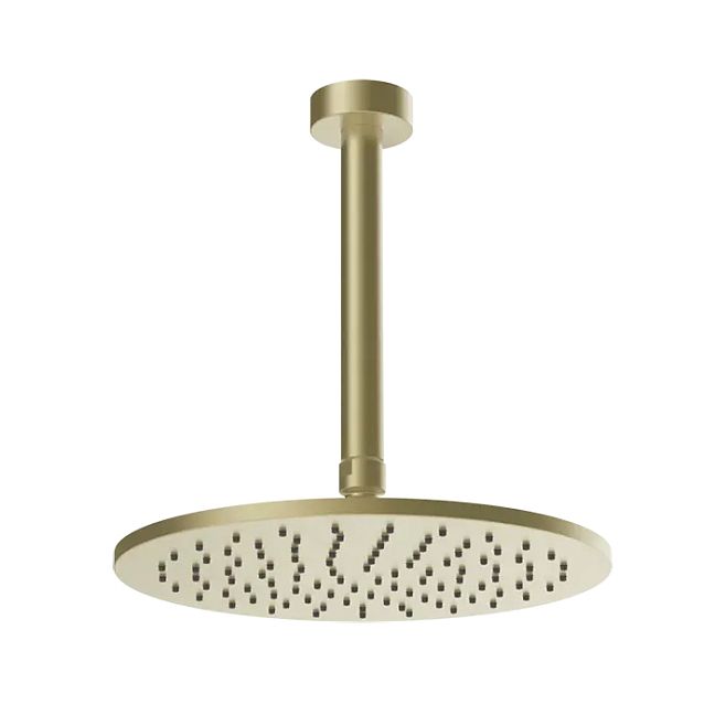 Gessi Ingranaggio Душевая головка потолочная, поворотная с шарниром, Brushed Brass PVD