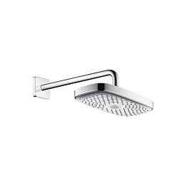 Верхний душ Hansgrohe Raindance, прямоугольный, 300*160 мм, 2 типа струи: Rain: широкая дождевая струя, RainAir : объемная дождевая струя с технологией AirPower, кнопка Select для переключения режимов душа, воздушная форсун купить в Москве: интернет-магазин StudioArdo