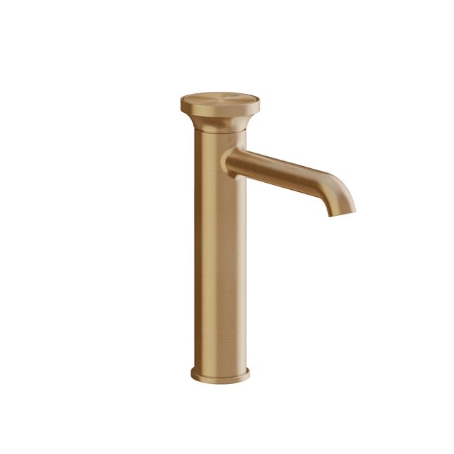 Gessi Origini Смеситель для раковины H=247мм однорычажный, в компл с отделочной вставкой, Warm Bronze Br. PVD