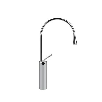 Gessi Goccia Смеситель для раковины на 1 отверстие, высокий, излив 244мм R=125, хром