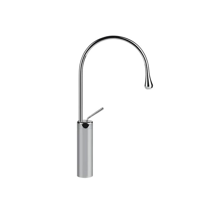 Gessi Goccia Смеситель для раковины на 1 отверстие, высокий, излив 244мм R=125, хром