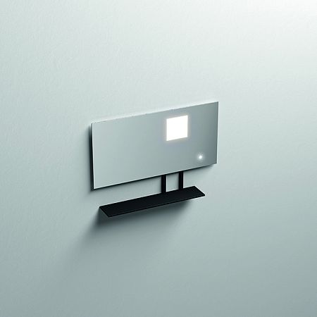 Зеркало Kerasan Mirrors  90х61cм, с черной матовой полкой, с LED подсветкой и сенс выкл.