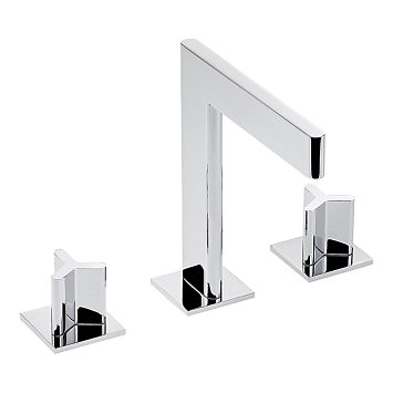 THG ICON-X METAL Смеситель для раковины, 3 отв., с донным клапаном, цвет: хром