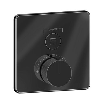 Gessi HI-FI Comfort Смеситель настенный встраиваемый, термостатический, с 1 запорной кнопкой, Black Metal PVD
