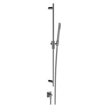 Gessi Inverso Diamantato Штанга в комплекте с душевой лейкой, гибкий шланг 1,50 м и вывод воды, хром