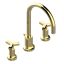 THG Les Ondes Смеситель для раковины, на 3 отв., цвет: Soft matt gold