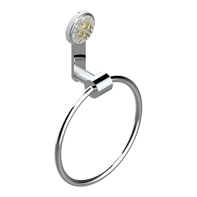 THG Hirondelles Gold Stamped Полотенцедержатель-кольцо 18см., цвет: хром