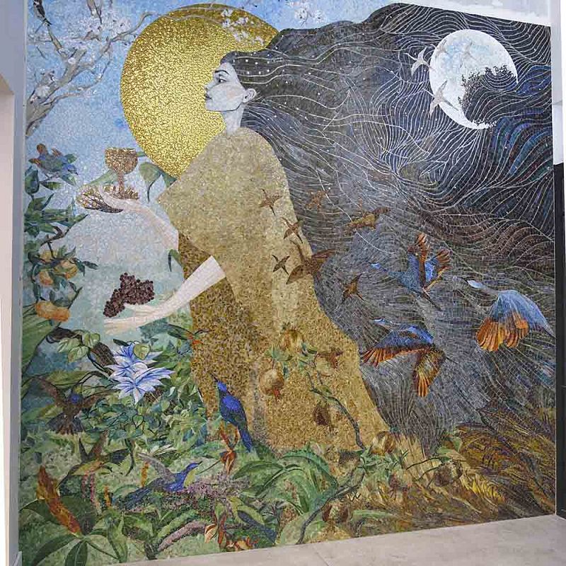 Панно из стеклянной мозаики Прима-Материя 2850x3000 Art&Natura Decoro купить в Москве: интернет-магазин StudioArdo