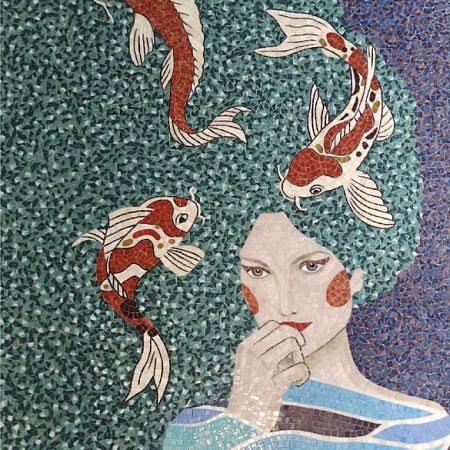 Художественное панно из мозаики по мотивам работы художника Хулии Оздемир Art&Natura Decoro