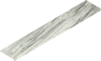 Italon Керамогранитная ступень Skyfall Scalino Front Bianco Paradiso 33x160 Nat