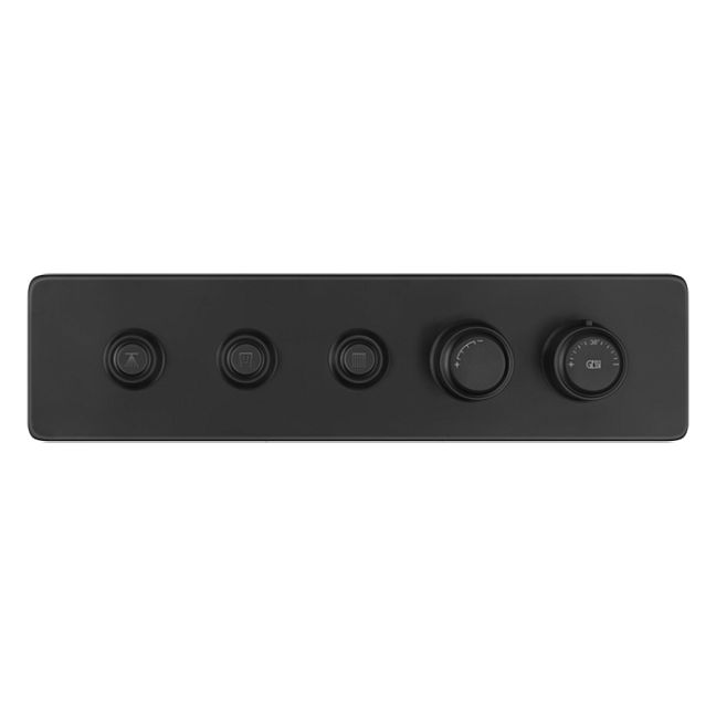 Gessi Hi-Fi Eclectic Смеситель для душа настенный встраиваемый, термостатический, с 3 запорными кнопками, Black XL